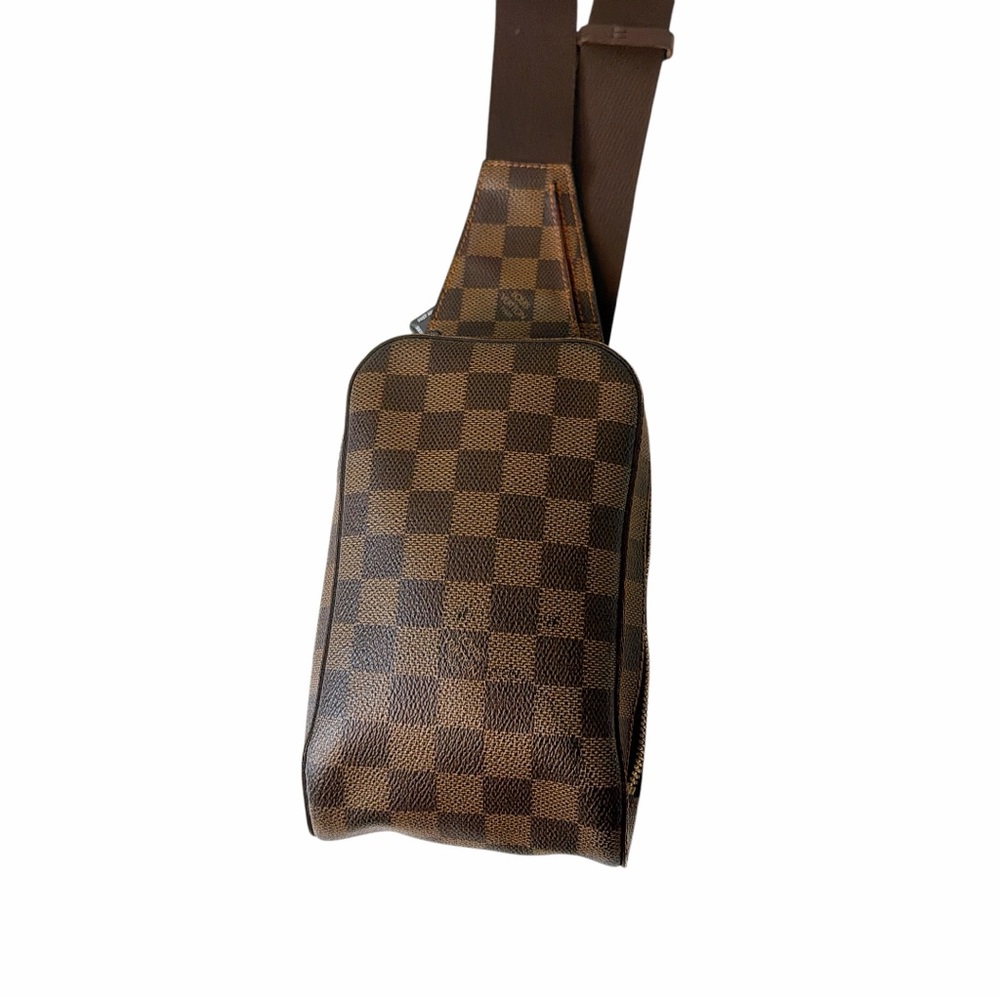 Louis Vuitton Brown Checkered Crossbody Sling Bag